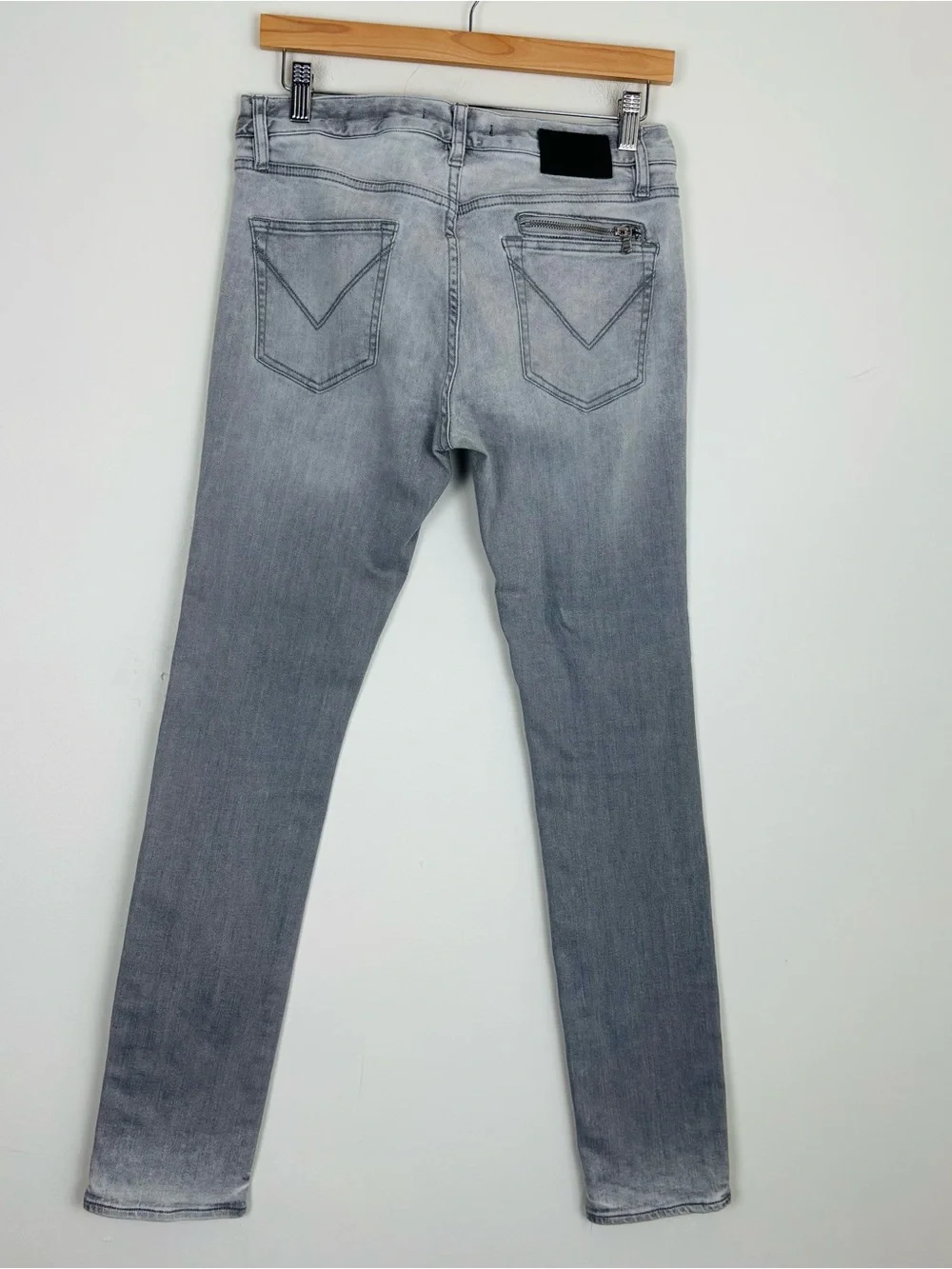 John Varvatos U.S.A. BOWD Slim Fit Gray  Wash Stretch Jeans Men's 29